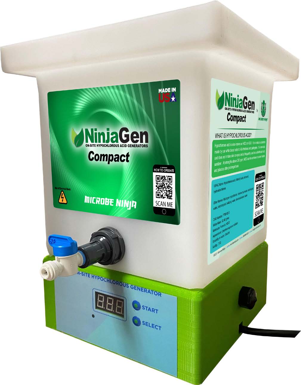 NinjaGen Compact On-site Hypocholorous Acid Generator