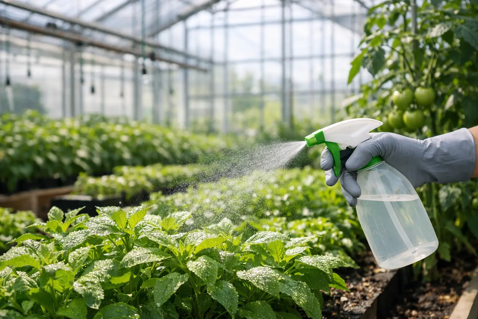 Hypochlorous Acid for Greenhouse Plants