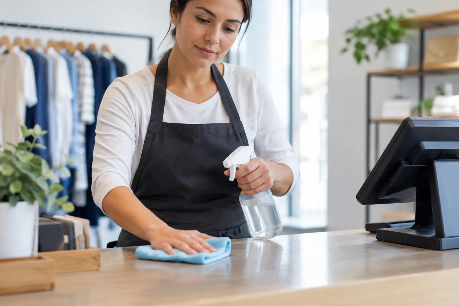 How to Sanitize Retail Touchpoints Without Harsh Chemicals